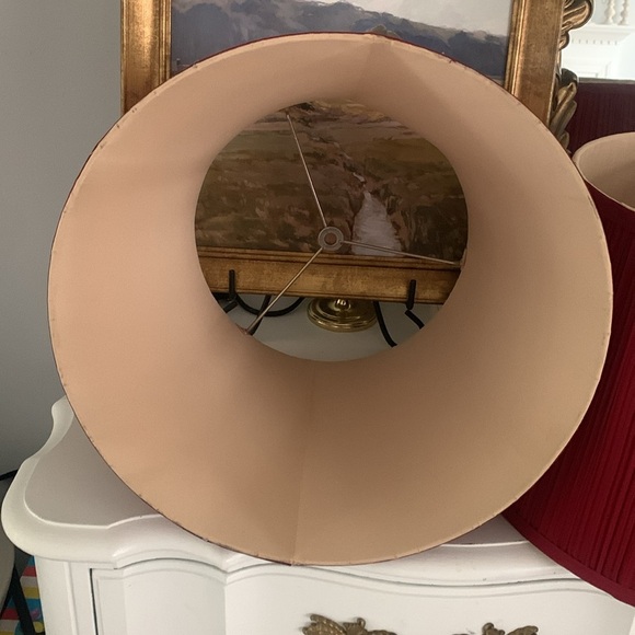 Set of 2 Elegant Pleated Lampshade Urbanest Mushroom Pleated Maroon traditional - Picture 11 of 14